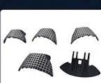 Anodized curved and pockets precision component